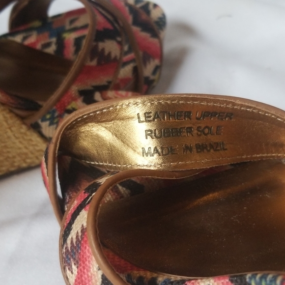 Stacked platform wedge heel sandals - Picture 6 of 8